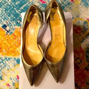 Christian Louboutin Metallic D’orsay pump